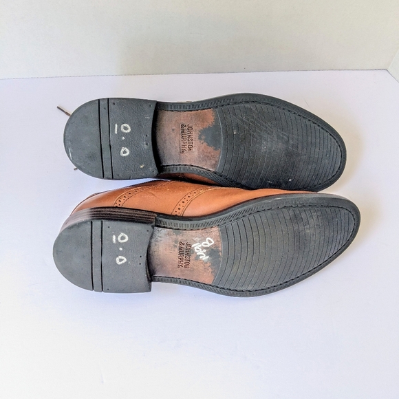 Johnson & Murphy Men's Light Brown Round Toe Lace Up Oxfords Size 12 M - Picture 9 of 10